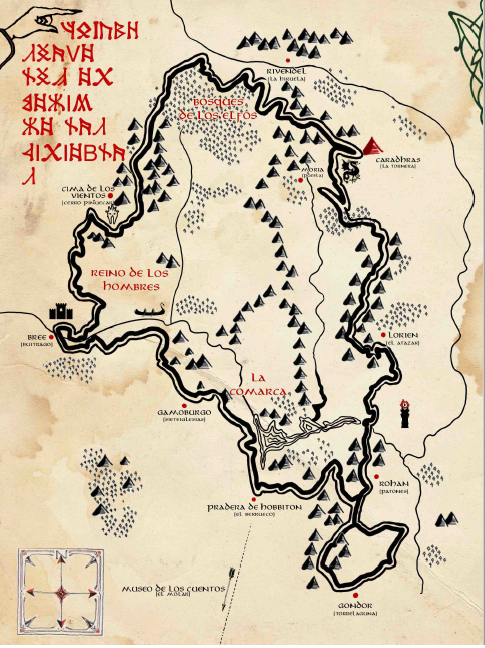 Mapa de la ruta del Camino del Anillo